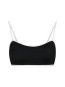Fia solid contrast bikini top black white 