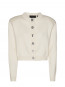 Firm knit cardigan egret 