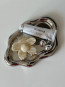 Flower clip creamy wht 