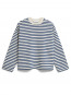 Frankaa stripe sweatshirt undyed lapsis blue 
