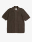 Fredensborg mercerised cotton knitted shirt coffee 