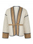 Gerdi solid quilt jacket creme 