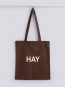 Hay tote bag dark brown OS