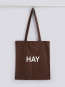 Hay tote bag dark brown OS