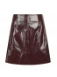 Hemie patent skirt burgundy M