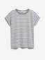 Idaara stripe t-shirt wht silver 