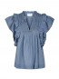 Jayla s voile top smoke blue S