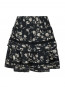 Kenia night flower skirt black 