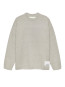 Knitted stamp crewneck pullover grey mel 
