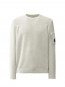 Knitwear crew neck fleece white melange 