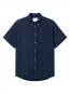 Kris linen ss shirt navy M