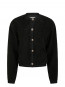 Limo fluffy knit cardigan black 