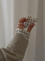 Line clip brown polka 