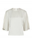 Liora heavy sateen blouse pearl S