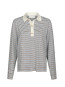 Lirenne striped polo blouse lt blue 