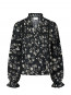 Lyla night flower blouse black 
