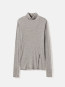 Lyocell wool turtleneck top mid grey 