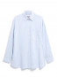 Maalgaa lino striped shirt silky blue 