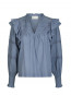 Mauri s voile blouse smoke blue 