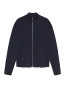 Merino wool zip trough cardigan night 