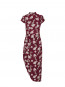 Mesh asymmetric dress zinfandel 