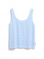 Minaami lita top oatmilk silky blue 