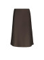 Mindie heavy sateen skirt dark brown 