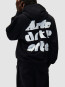 Multi arte print hoodie black 