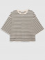 Myers cropped tee black stripe 