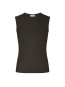 Nimbi fine rib top dark brown 