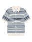Nolan polo cardigan navy multi 