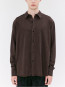 Ossian garment dyed tencel shirt dk coffee 