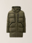 Nycra-R lens long hooded down jacket ivy green 