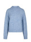 Paulina fluffy knit blouse dusty blue 