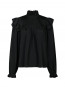 Percy soft satin blouse black 