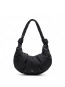 Pleat moon bag black 