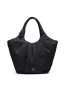 Pleat tote bag black 