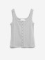 Pointelle top silver mel M