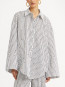 Poplin oversized shirt black comb 