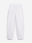 Pure linen pull on barrel pant white 