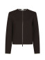 Quiana two-way zip knit jacket dk brown 