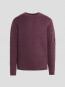 Full rib knit crew neck potent purple 