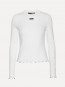 Rib longsleeve top bright wht 