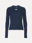 Rib longsleeve top navy blaze 