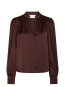 Rosslyn heavy sateen blouse burgundy 