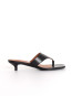 Slip on sandals black nappa 