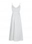 Savani long linen dress white 