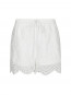 Senna embroidery shorts white 