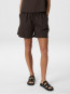 Shala linen shorts dark brown 