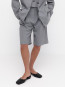 Double pleated shorts lt grey 